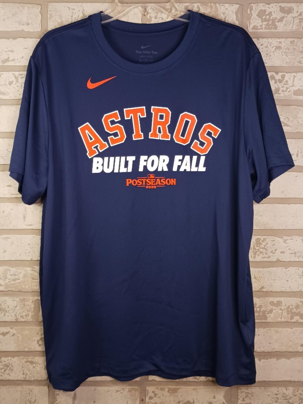 Nike Houston Astros Mens XL T Shirt Blue Short Sleeve Dri-Fit MLB